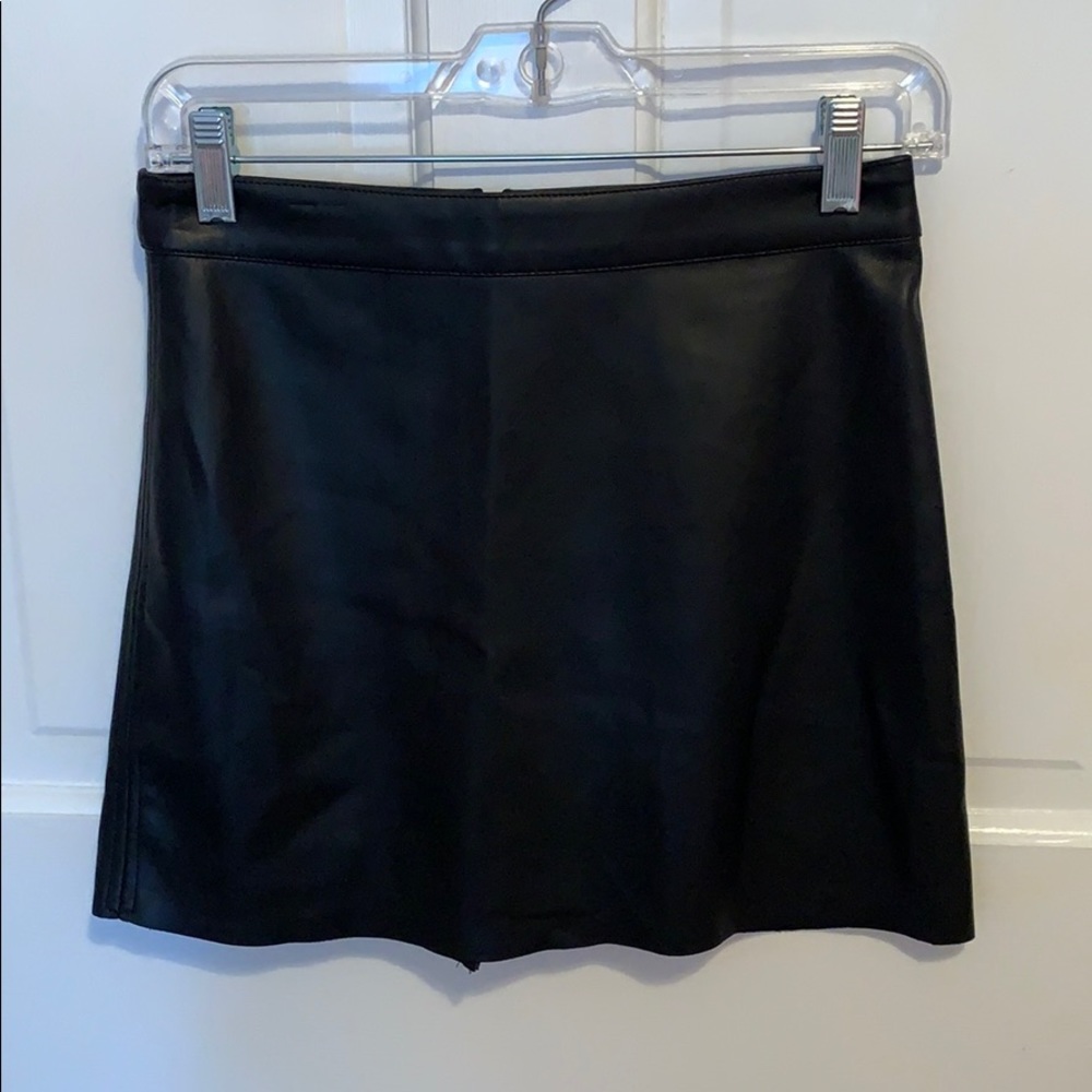 Leather pencil skirt